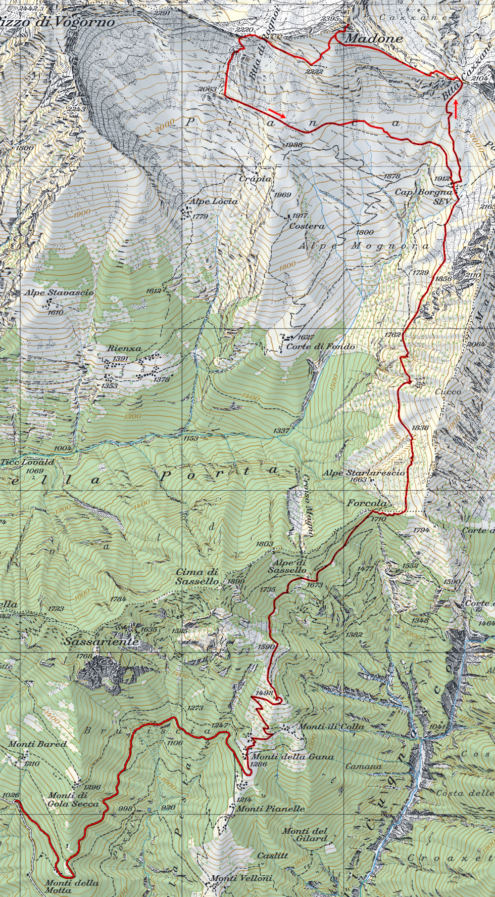 Mappa del percorso