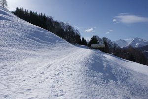 Strada innevata