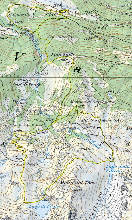 Mappa del percorso