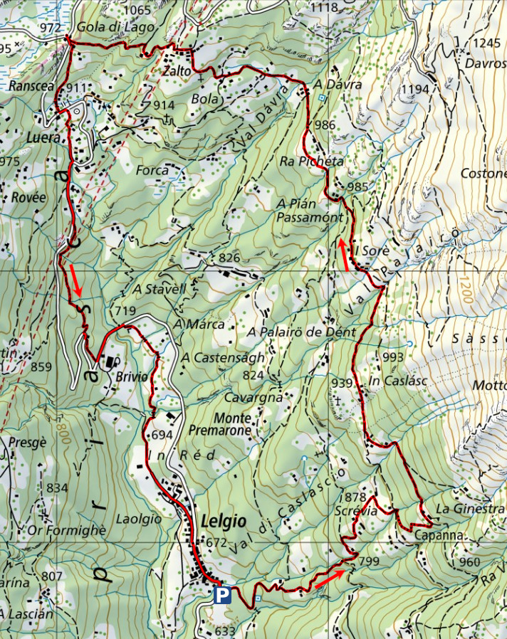 Mappa del percorso