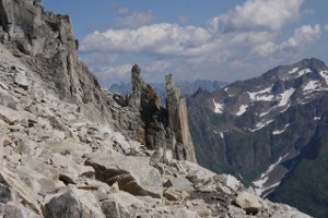 Formazione rocciosa sotto il Chüebodenhorn