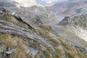 Via di discesa dalla Cima delle Donne Via di discesa dalla Cima delle Donne