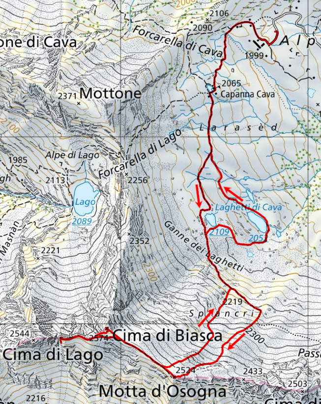 Mappa del percorso