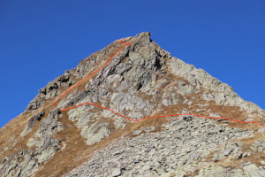 Cima di Gana Rossa (con tracciato)