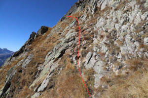 Via di salita alla Cima di Gana Rossa (con tracciato)