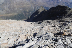 Via di discesa dalla Cima di Gana Rossa