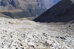 Via di discesa dalla Cima di Gana Rossa