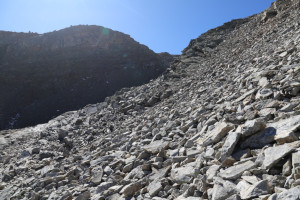 Via di salita alla Cima di Gana Rossa