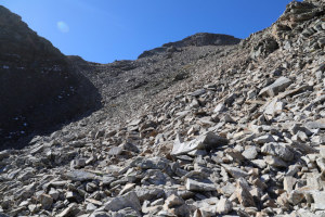 Via di salita alla Cima di Gana Rossa