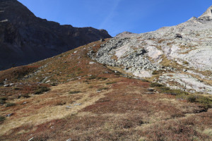 Via di salita alla Cima di Gana Rossa