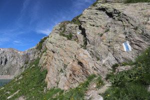 Sentiero che sale al Passo Grandinagia