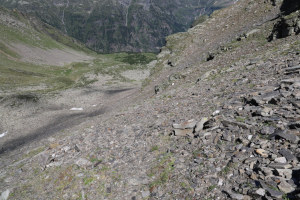 Via di discesa dalla Cima di Piancabella