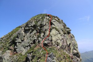 Via di discesa dalla Cima Pomodoro (con tracciato)