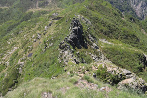 Via di discesa dalla Cima Pomodoro