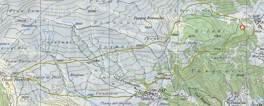 Mappa del percorso