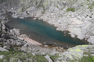 Lago della Valletta di San Gottardo a quota 2387 metri
