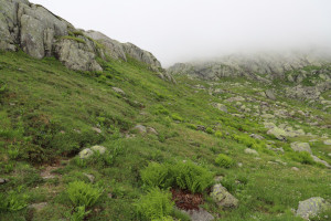 Sentiero che sale nella Valletta di San Gottardo