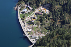 Cantiere vicino alla diga del Ritom