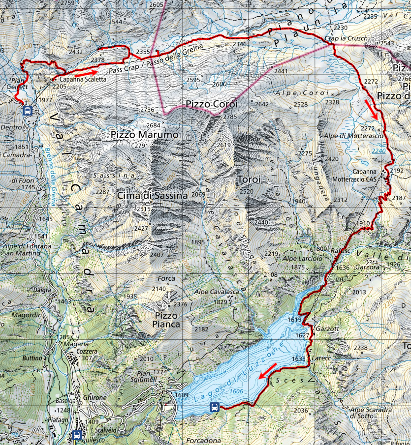 Mappa del percorso