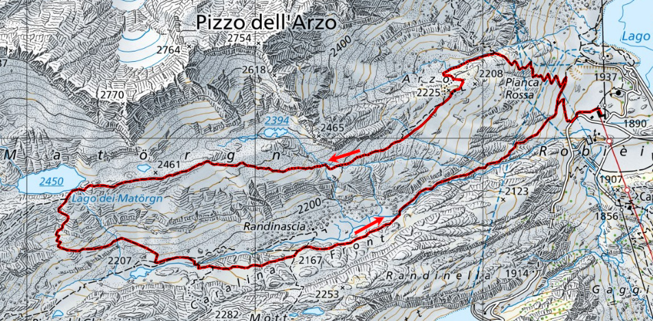 Mappa del percorso