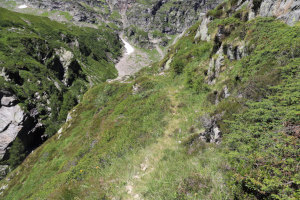 Percorso seguito verso l'Alpe di Porchi&eacute;r