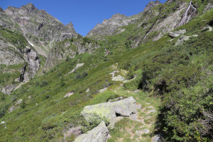 Sentiero che sale alla Capanna Barone