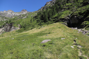 Sentiero che sale alla Capanna Barone