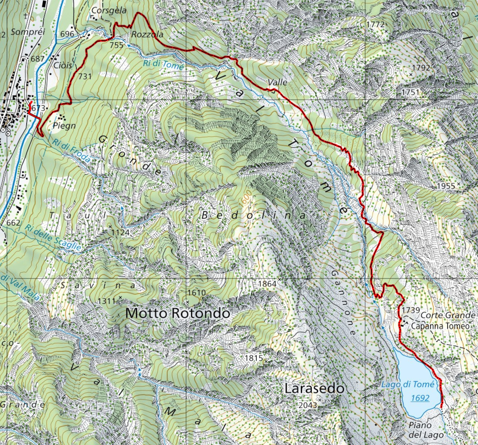 Mappa del percorso