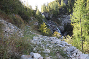 Sentiero che sale in Val Tomé