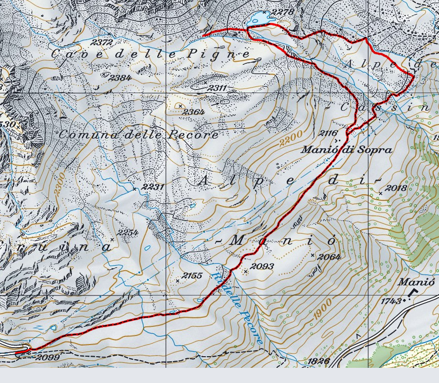 Mappa del percorso