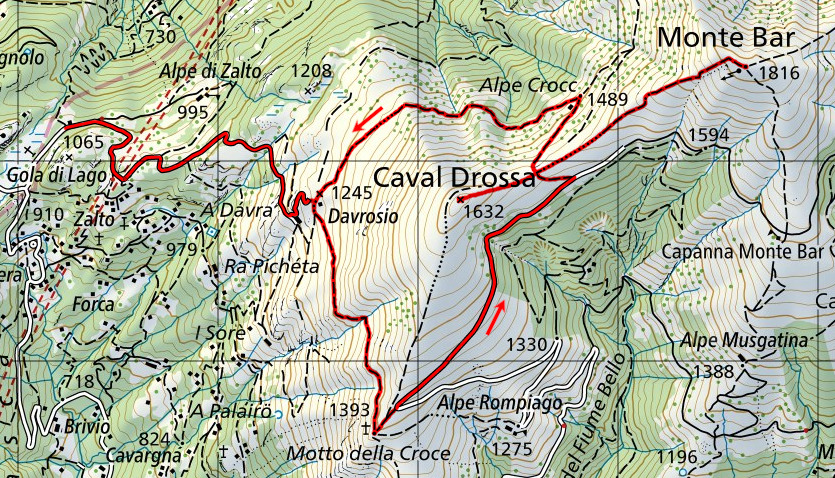 Mappa del percorso