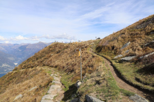 Sentiero che scende dal Monte Gambarogno
