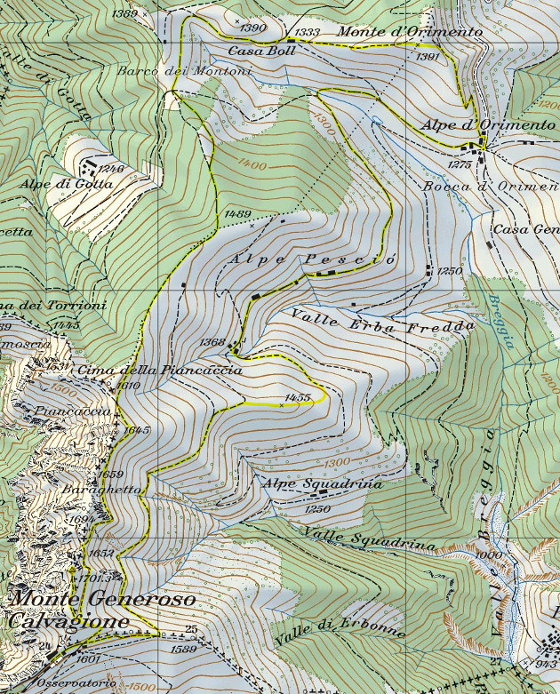 Mappa del percorso