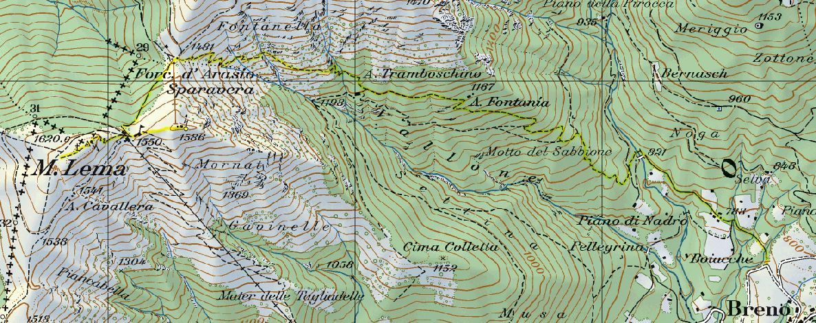 Mappa del percorso