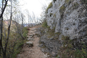 Sentiero che sale al Monte San Salvatore