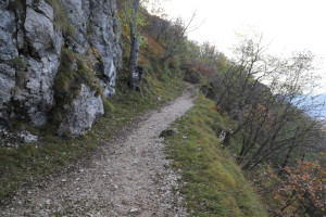 Sentiero che sale al Monte San Salvatore