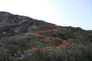 Sentiero che sale al Monte Tamaro (con tracciato)