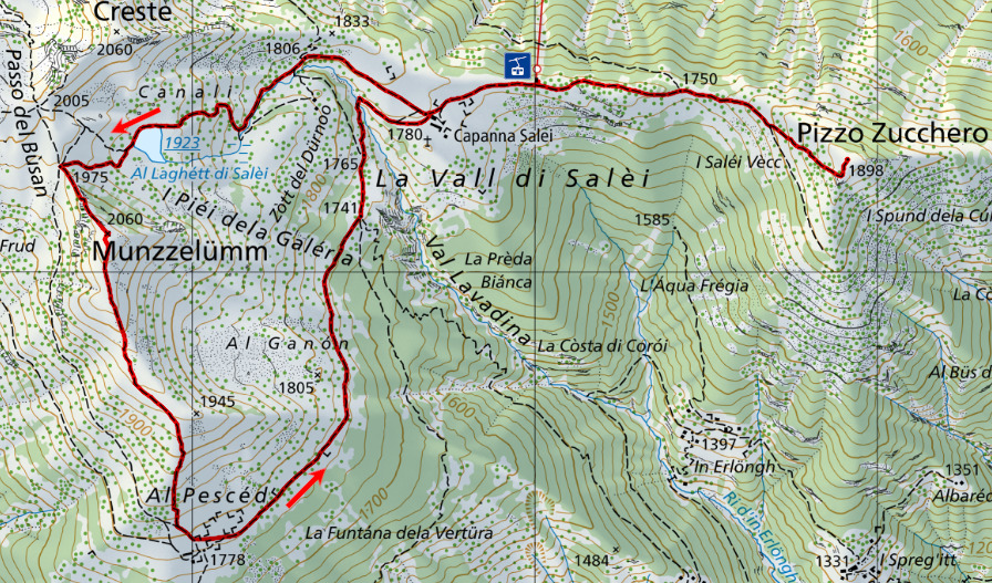 Mappa del percorso