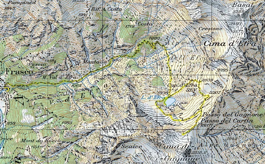 Mappa del percorso