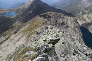 Via di discesa dal Piz Curnera