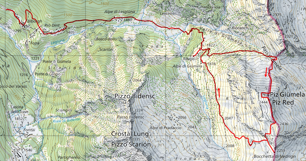 Mappa del percorso