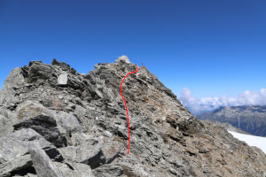 Via di salita al Piz Medel (con tracciato)
