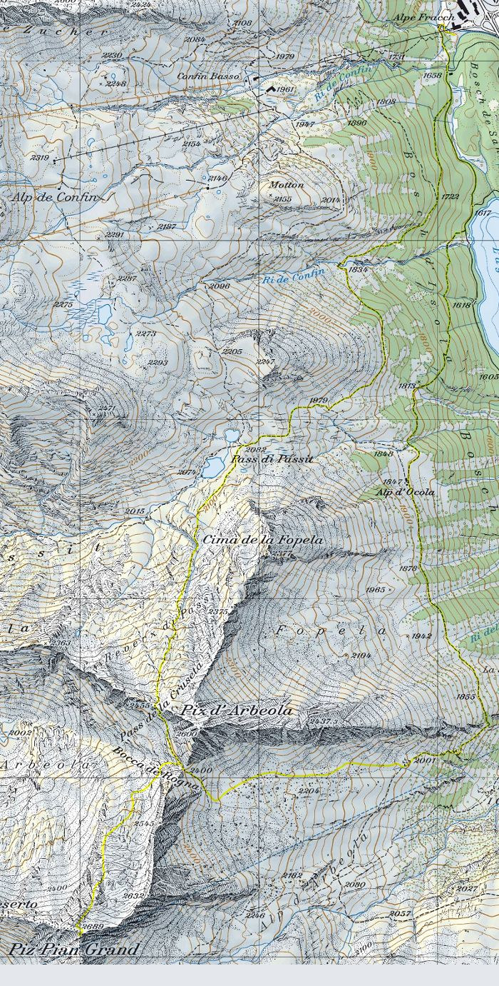 Mappa del percorso