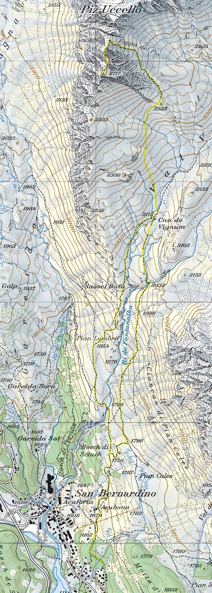 Mappa del percorso