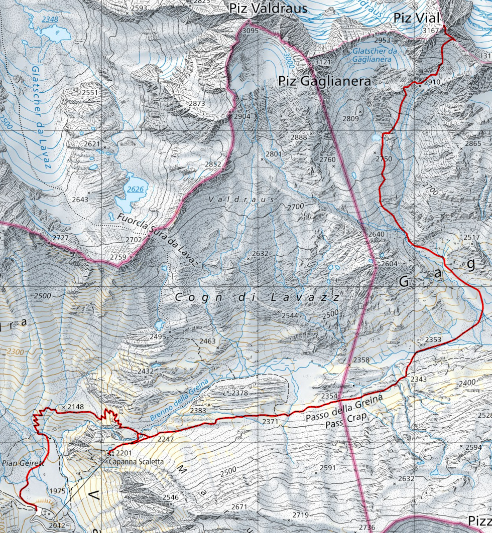 Mappa del percorso