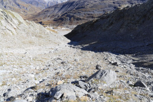 Via di discesa dal Piz Vial