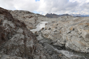 Via di discesa dal Ghiacciaio del Basòdino