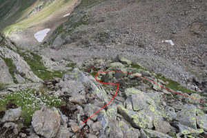 Via di discesa dal Pizzo dei Torói (con tracciato)