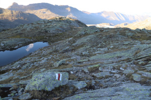 Sentiero che scende al Lago del Naret