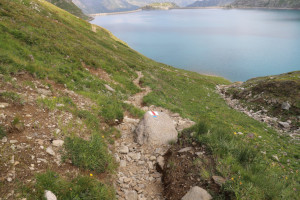 Sentiero che scende al Lago del Naret